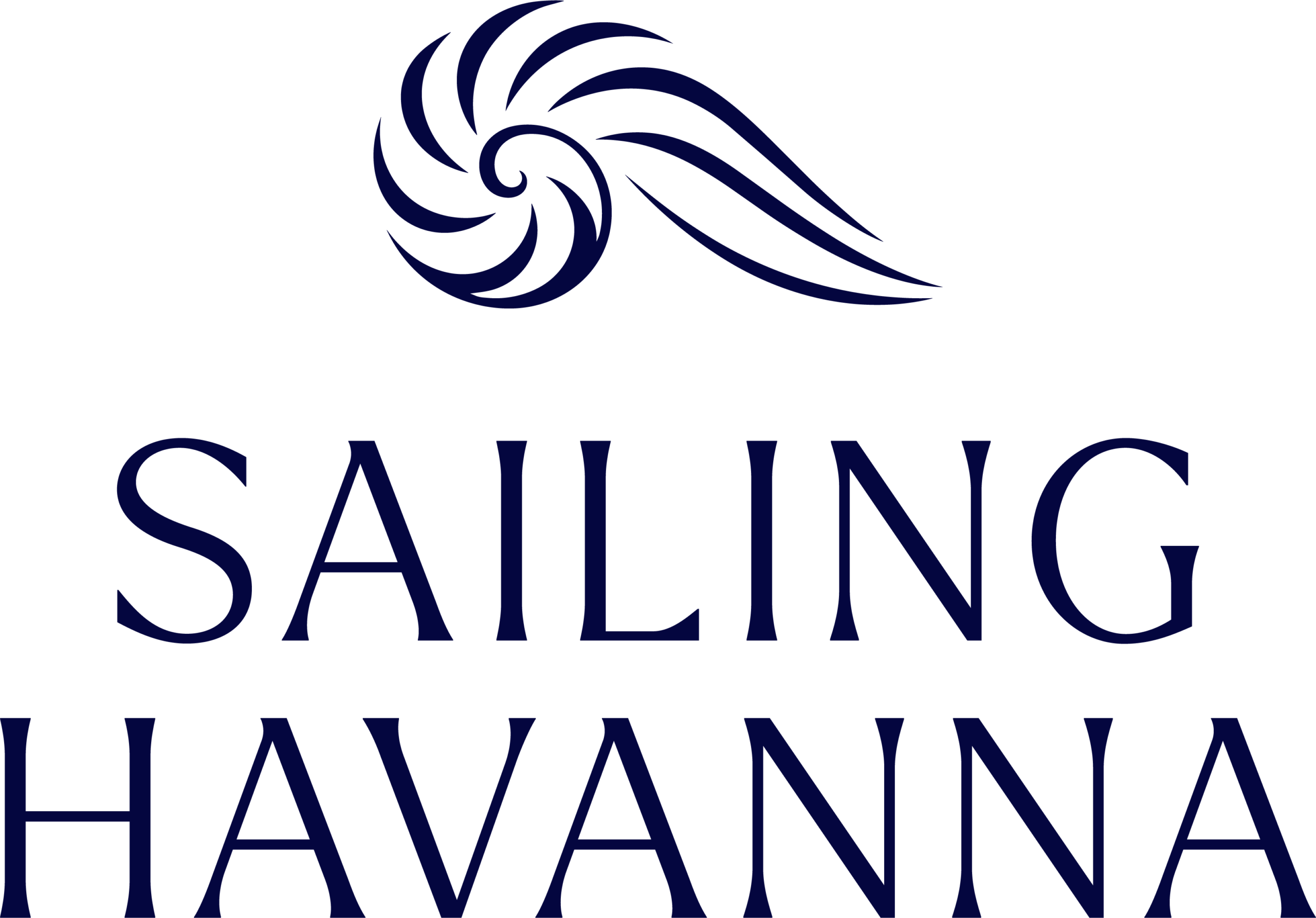 Sailing Havanna Logos RGB Vertical Logo DEEP WATER